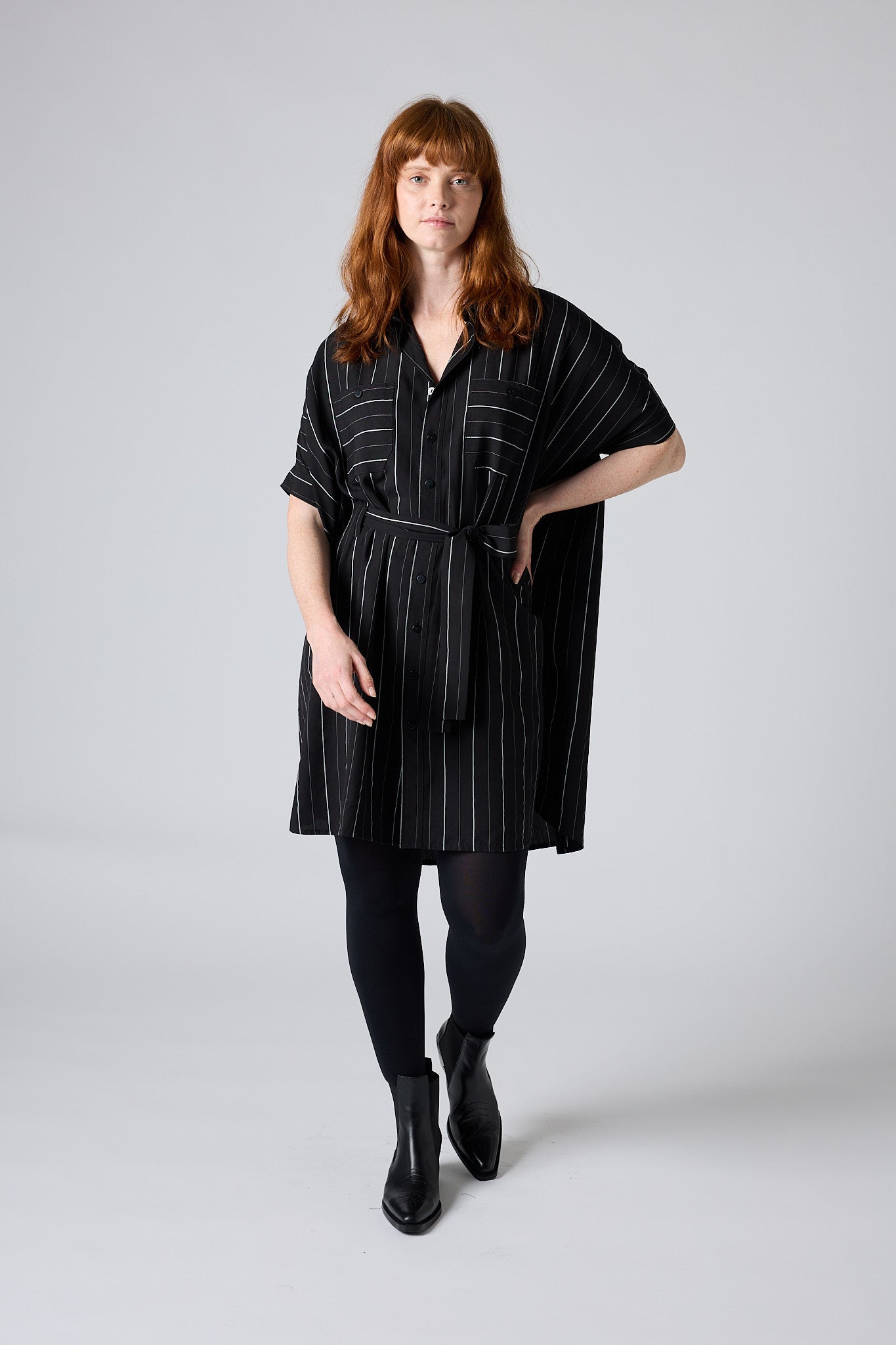 Stars Align Oversized Shirt Dress