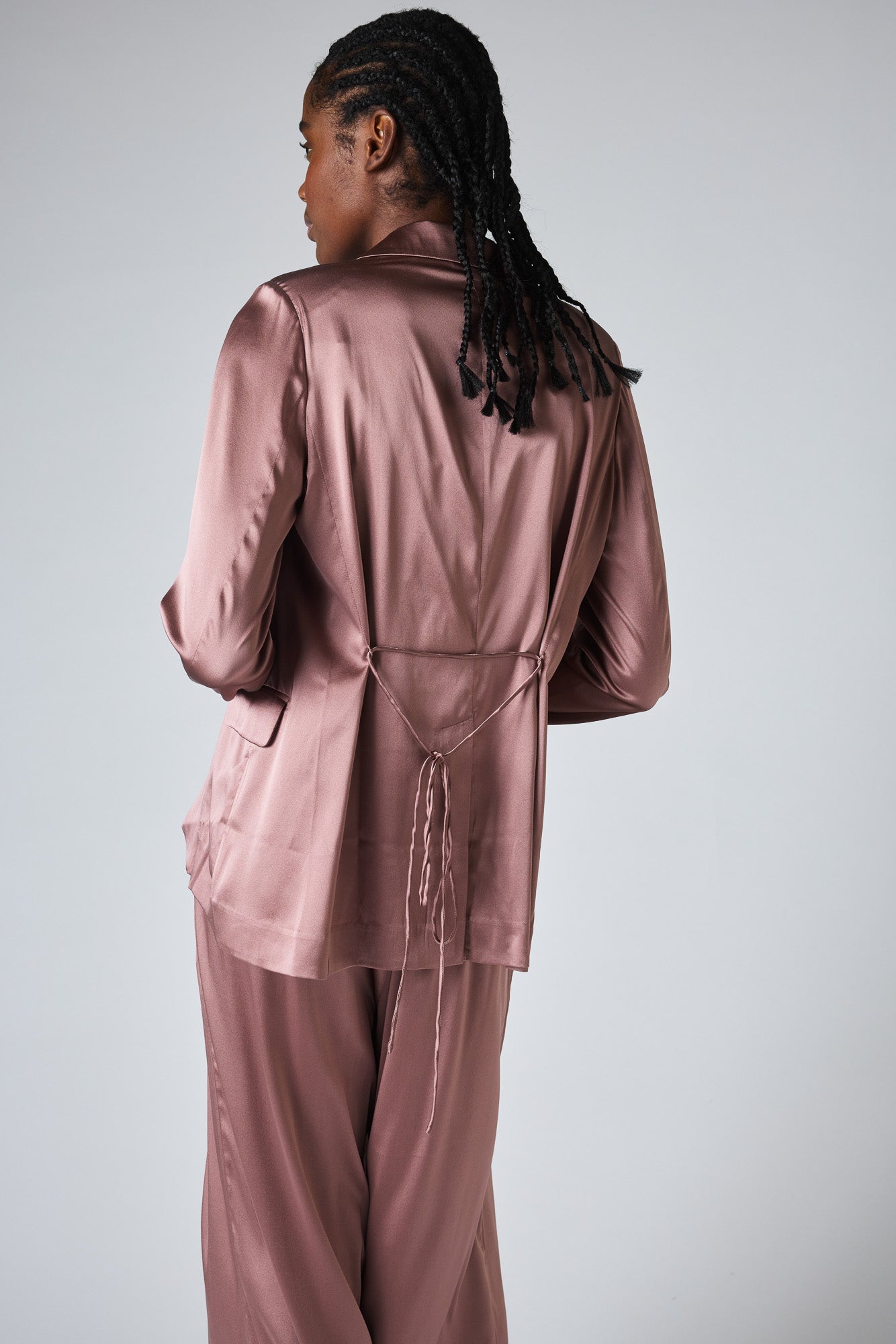 Power Trip Silk Wrap Blazer