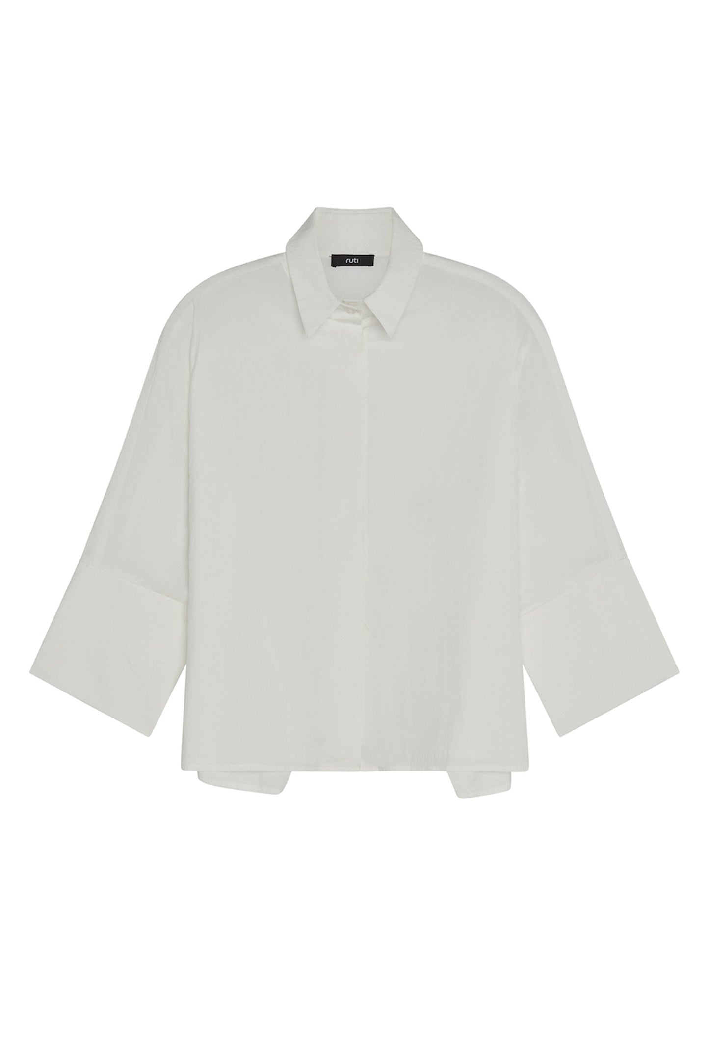 Oversized Poplin Cropped Blouse