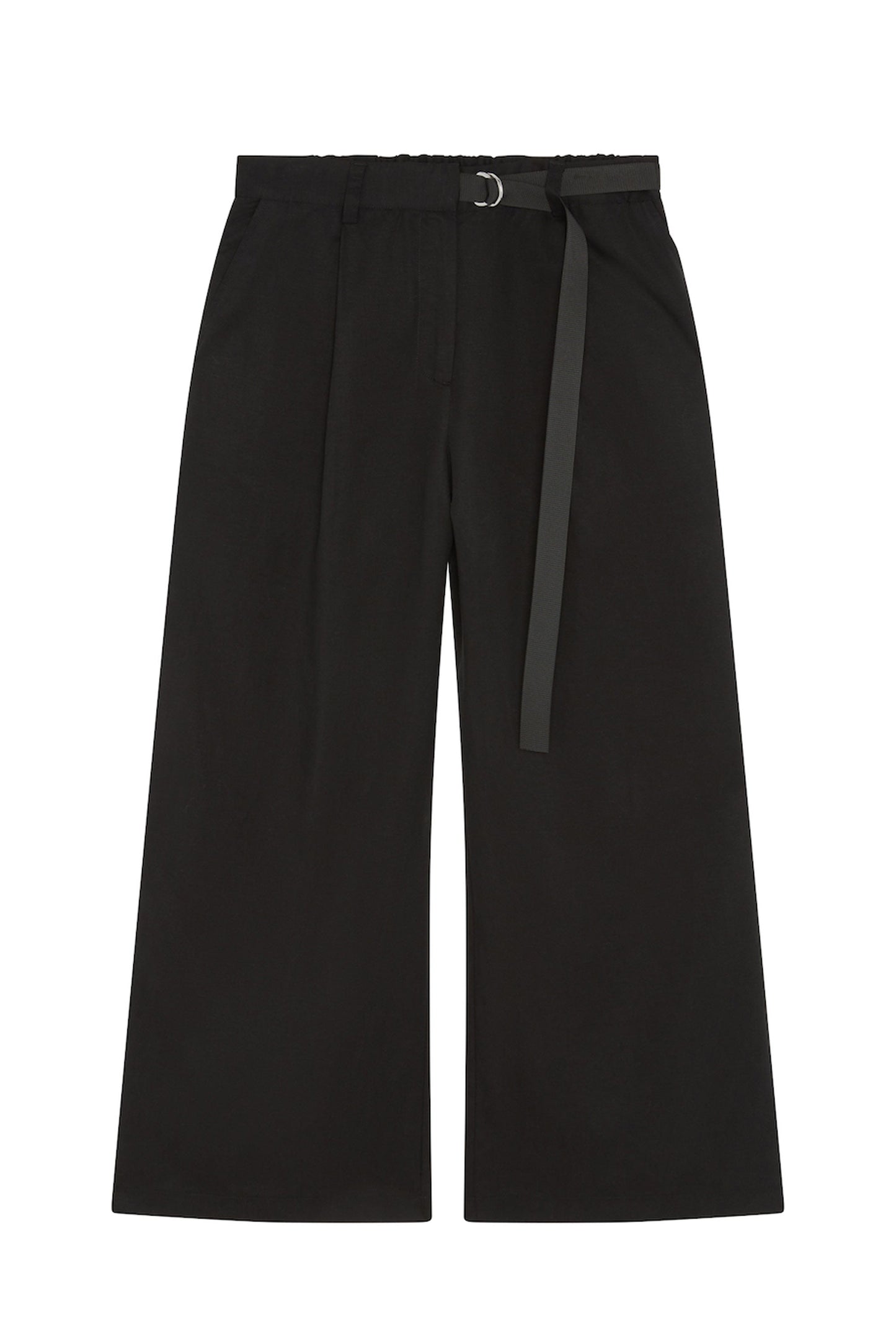 The Editor Linen Blend Wide Leg Trousers
