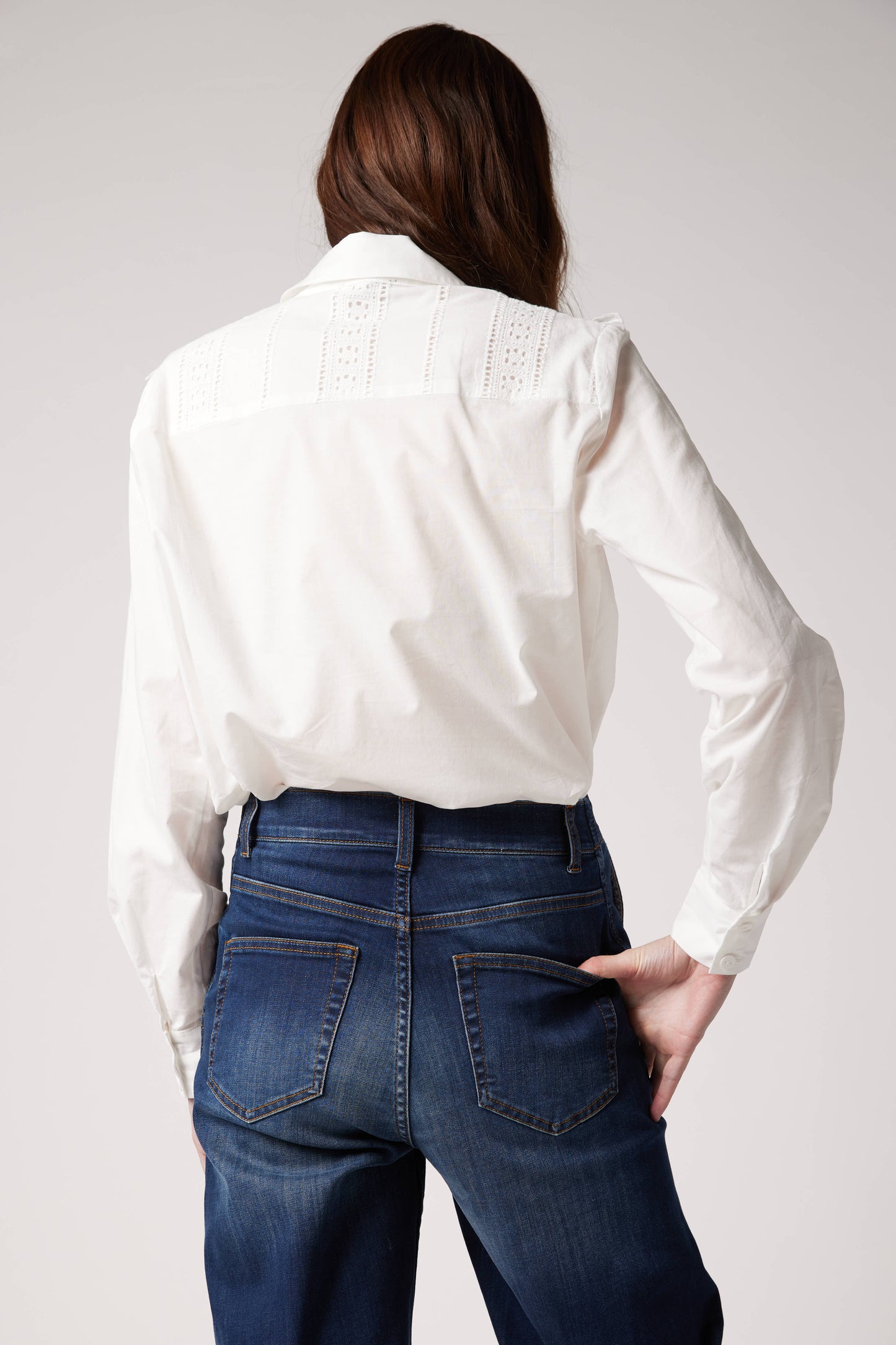 In Contrast Lace Blouse