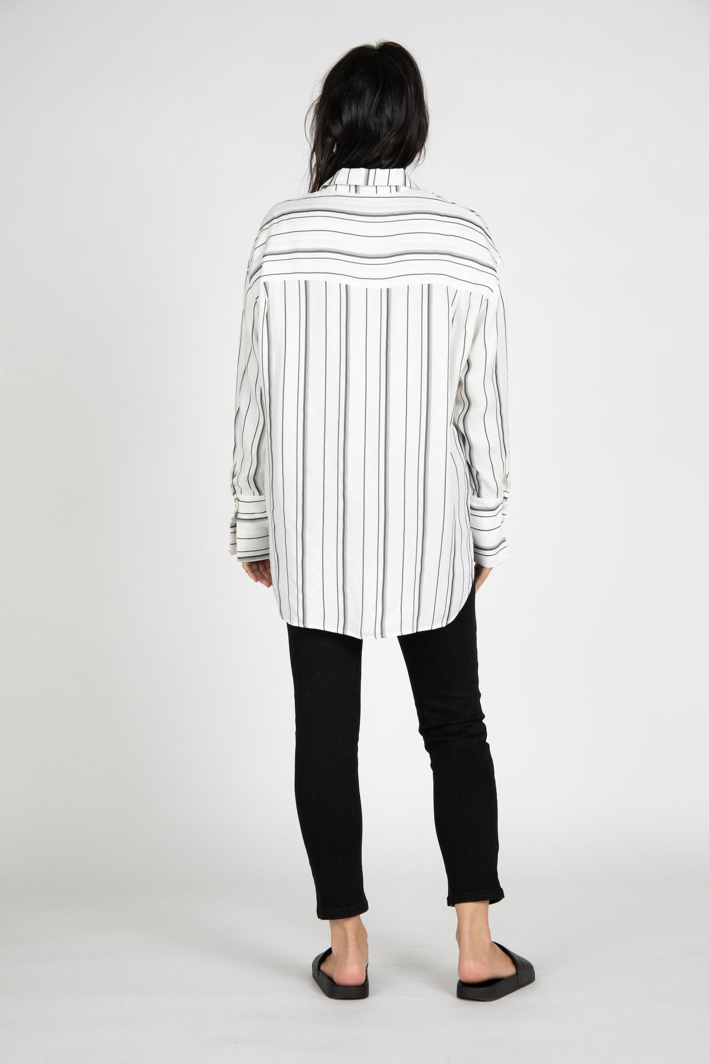 Marseille Striped Button Down tunic