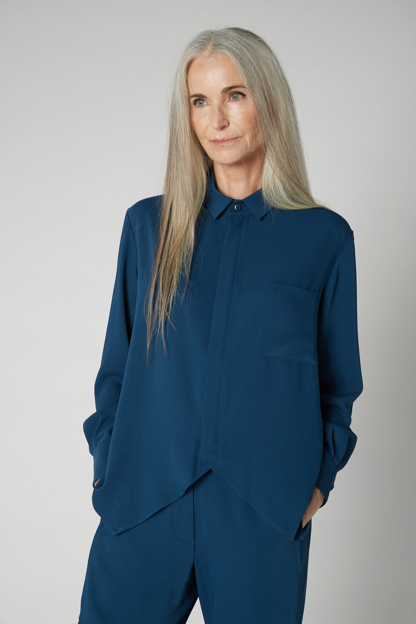 Handkerchief With a Zipper Blouse