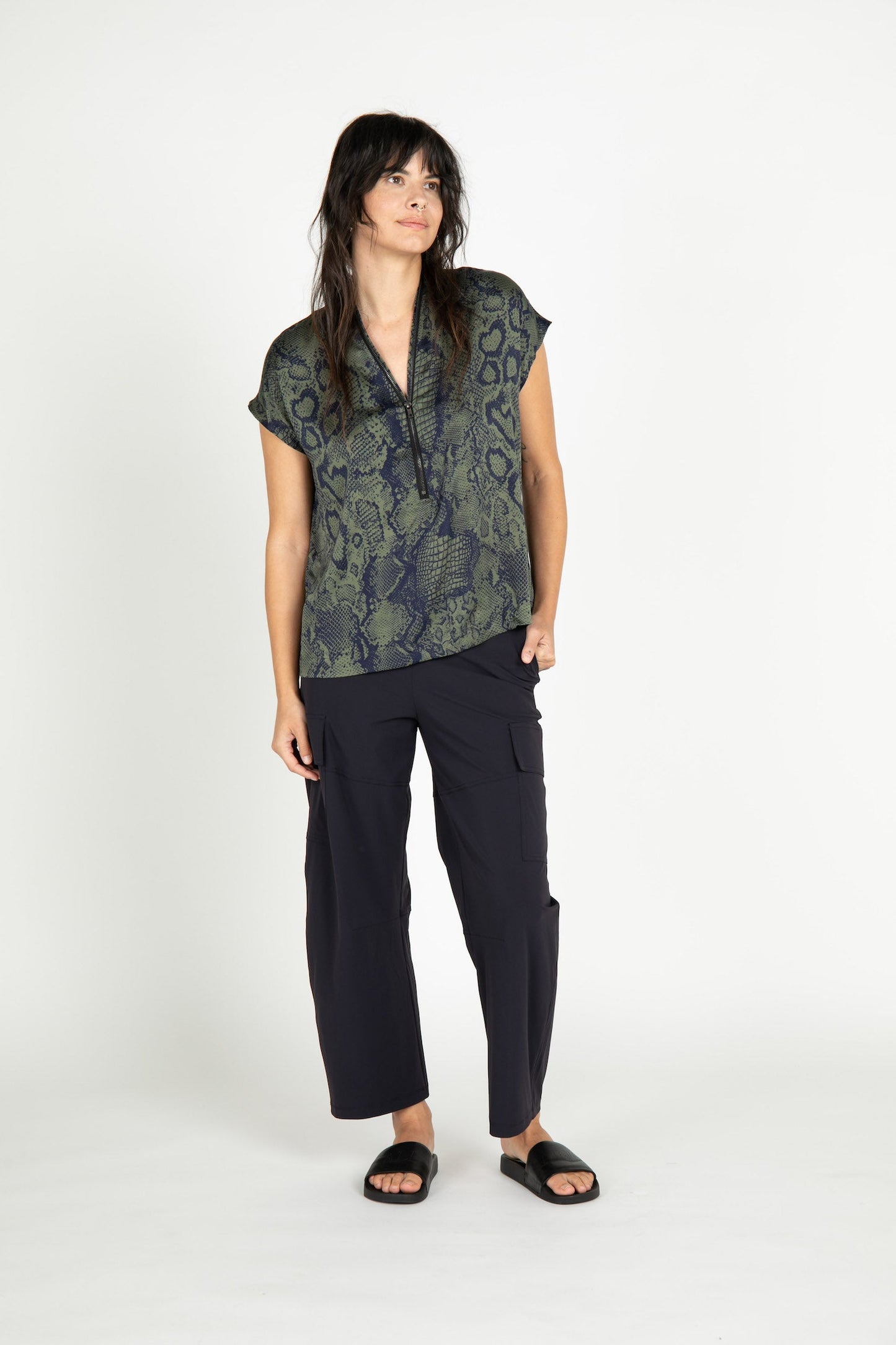 Snake Bowie Silk Top