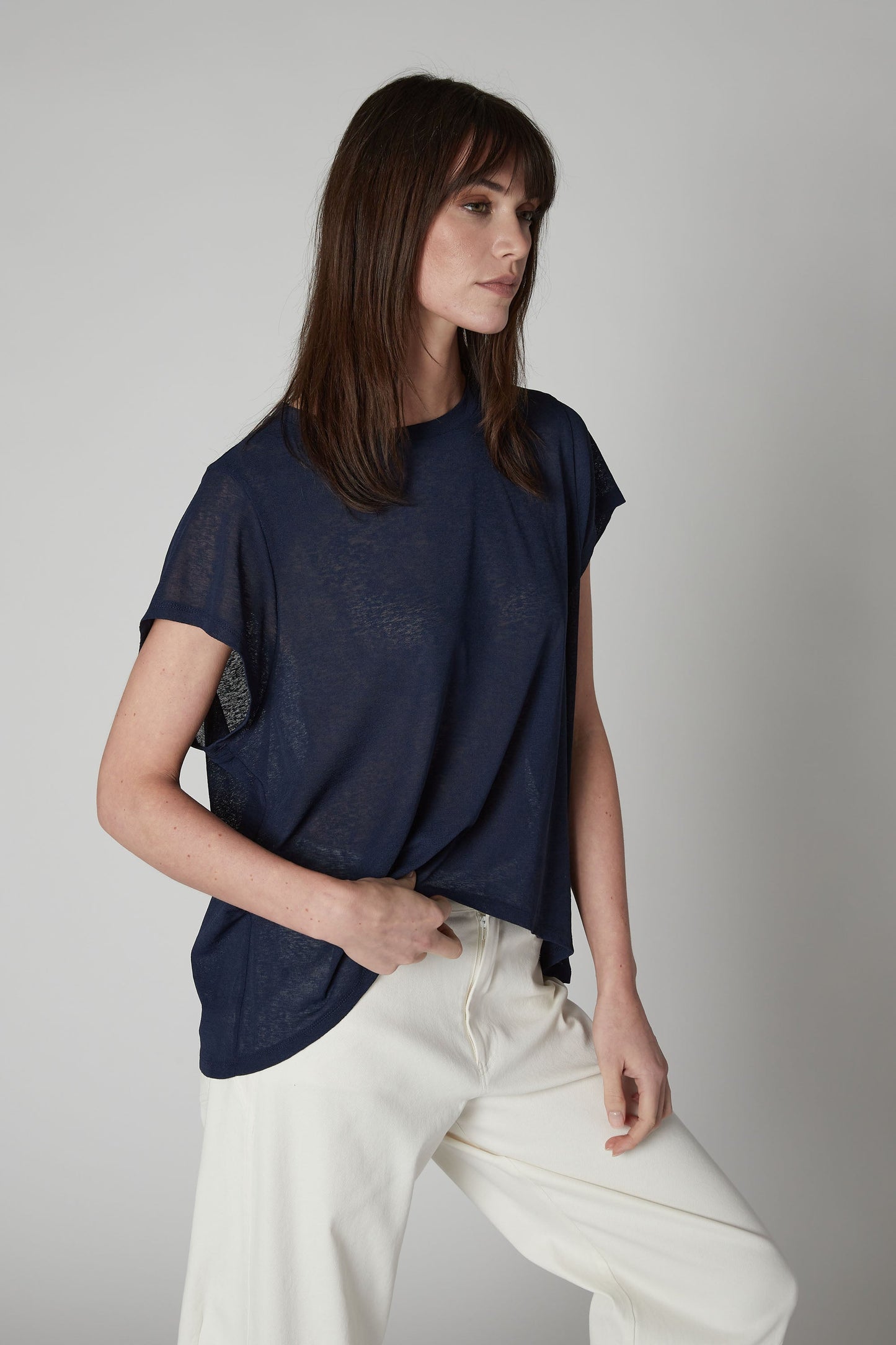 Sheer Knit Oversize Tee