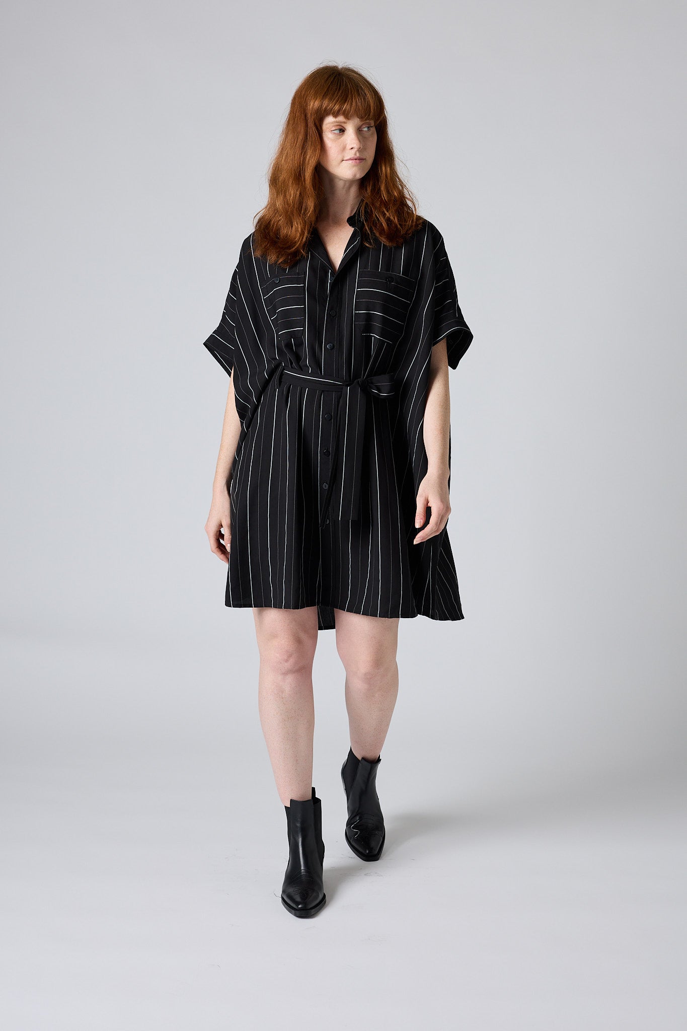 Stars Align Oversized Shirt Dress