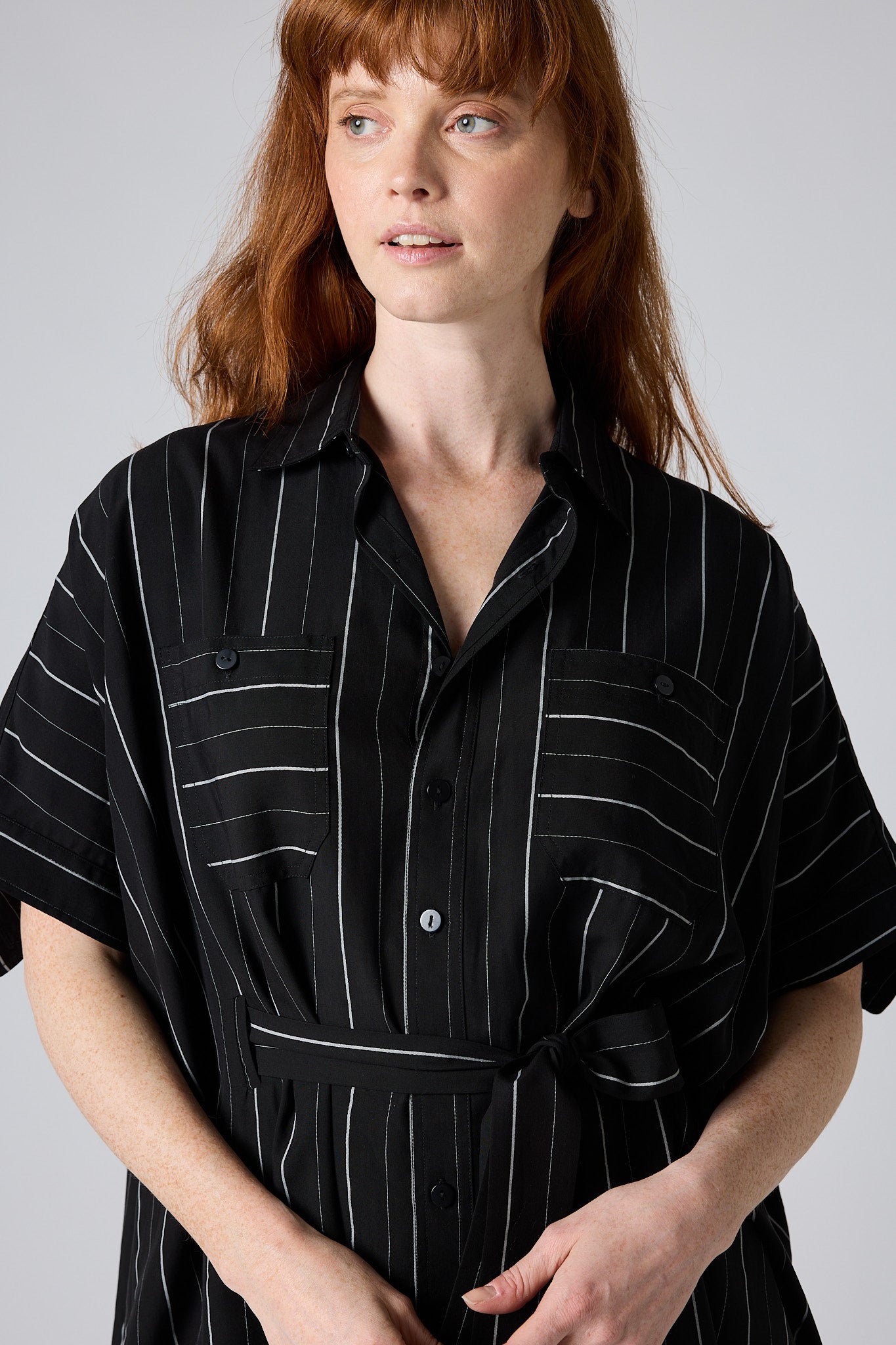 Stars Align Oversized Shirt Dress