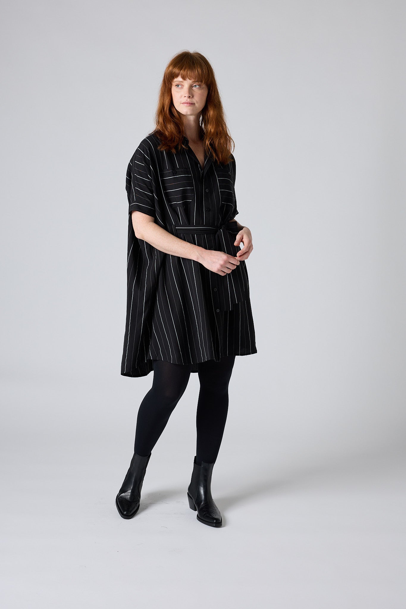 Stars Align Oversized Shirt Dress