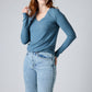 All You Need Ribbed V-Neck Top
