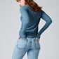 All You Need Ribbed V-Neck Top