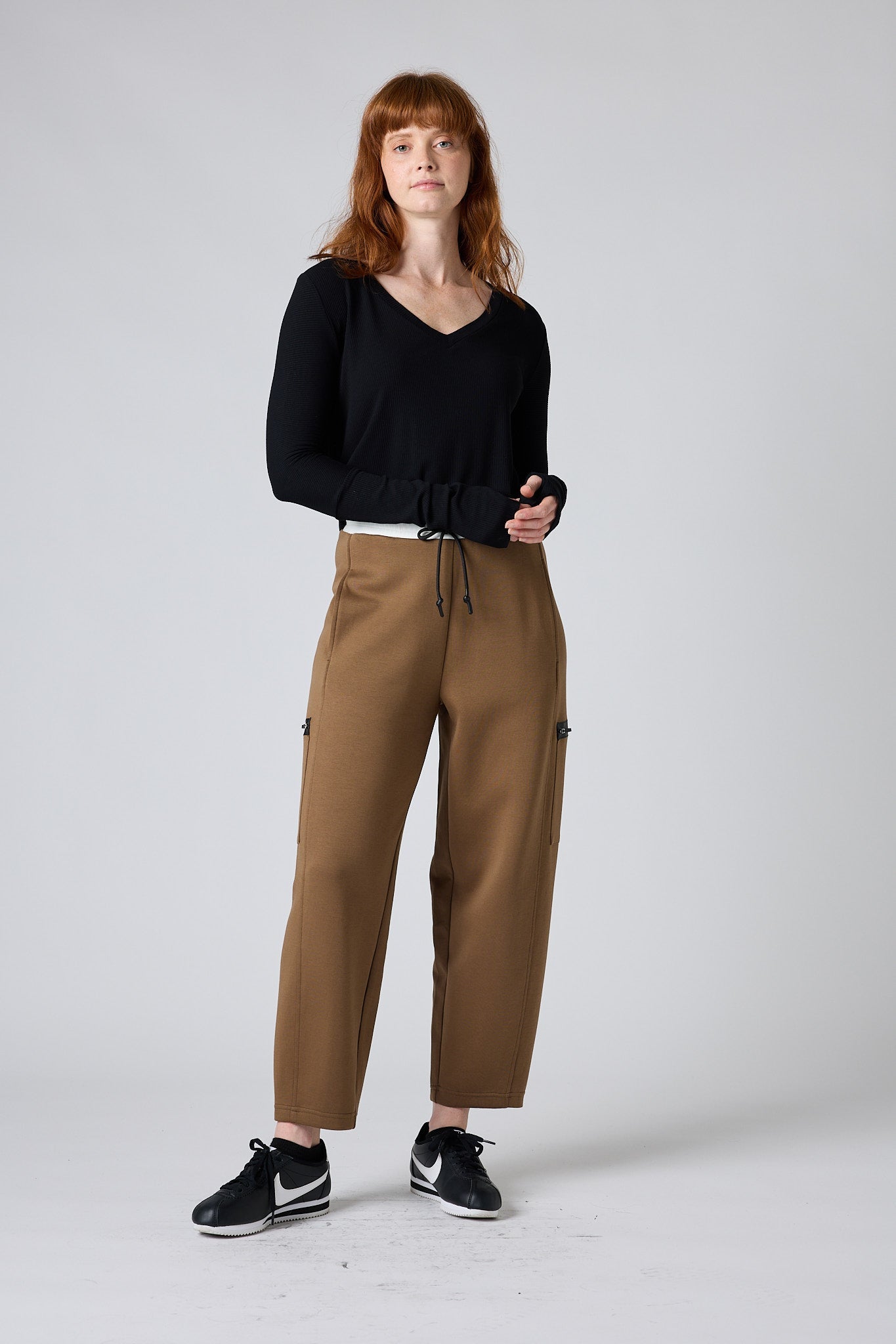 All You Need Ribbed V-Neck Top