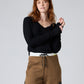 All You Need Ribbed V-Neck Top