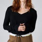 All You Need Ribbed V-Neck Top