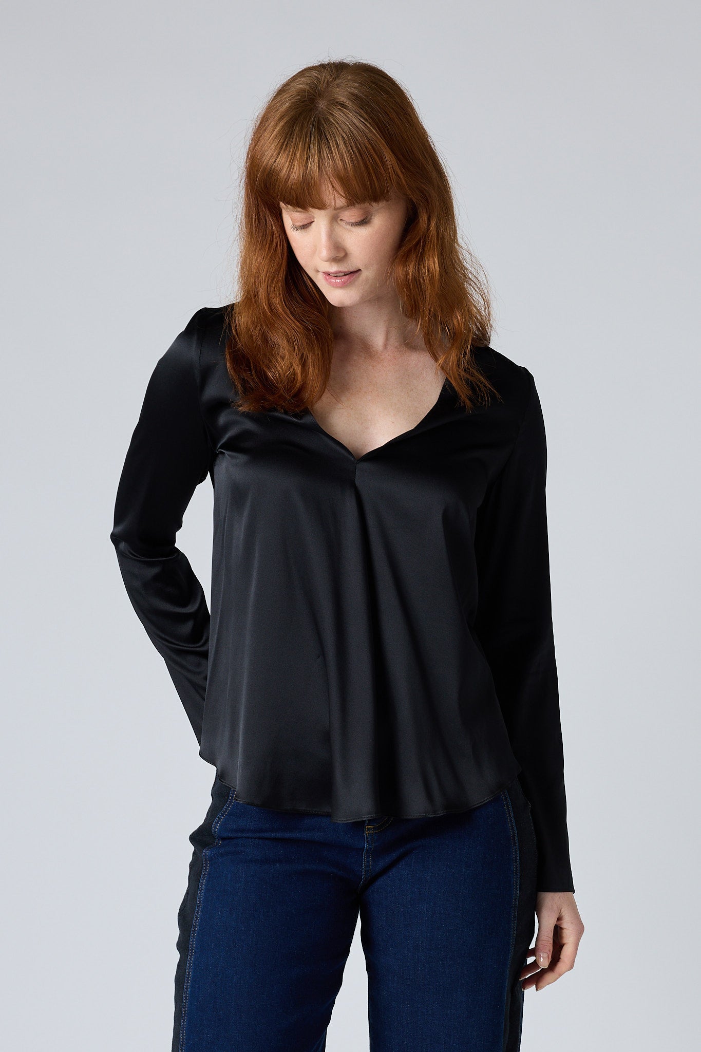 The Easygoing Long Silk Top