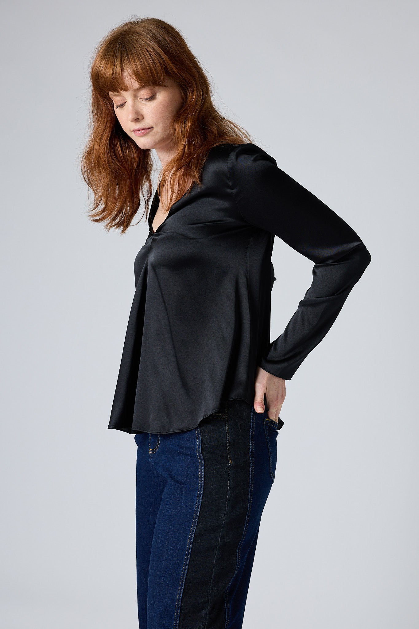 The Easygoing Long Silk Top