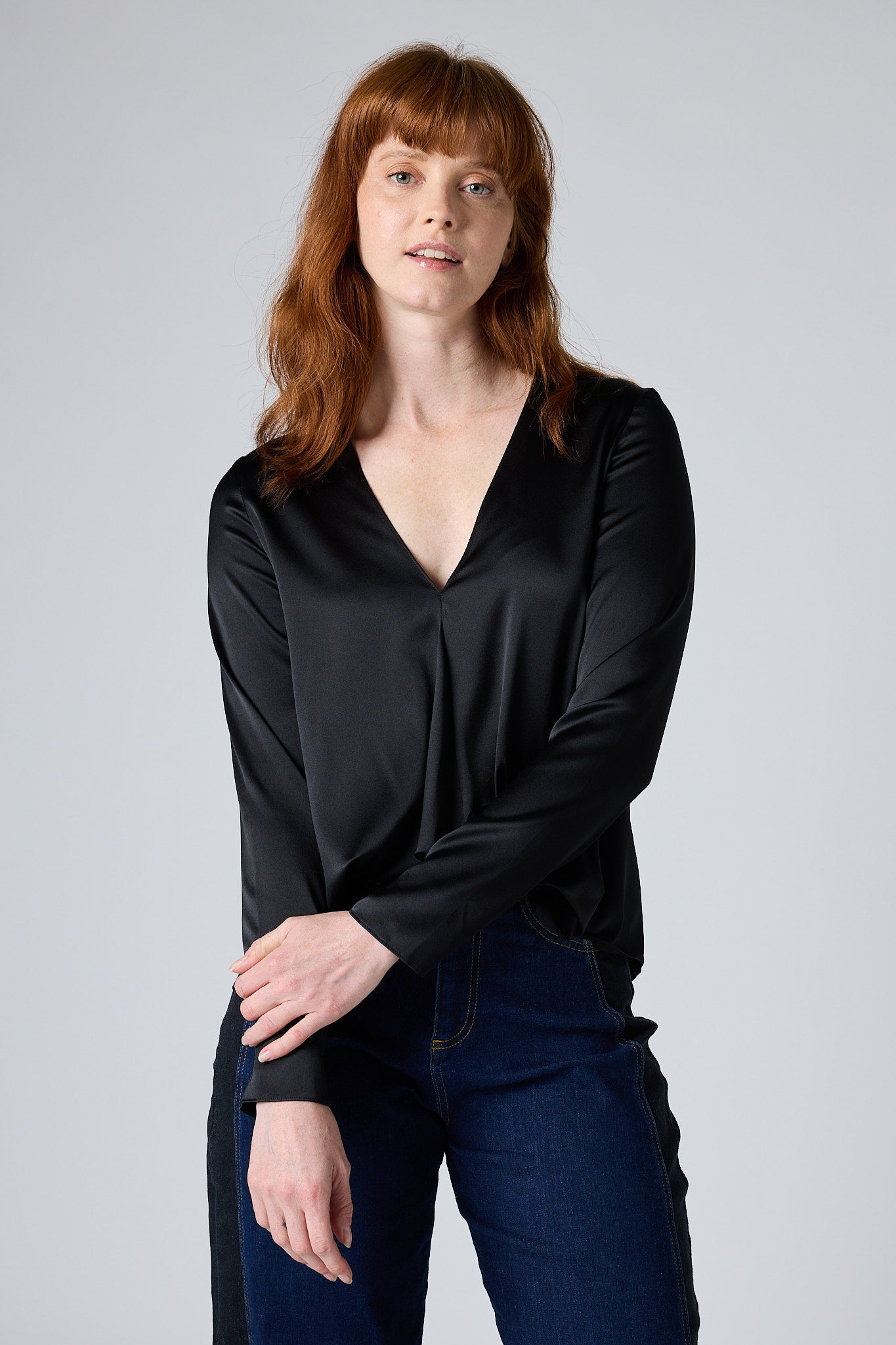 The Easygoing Long Silk Top