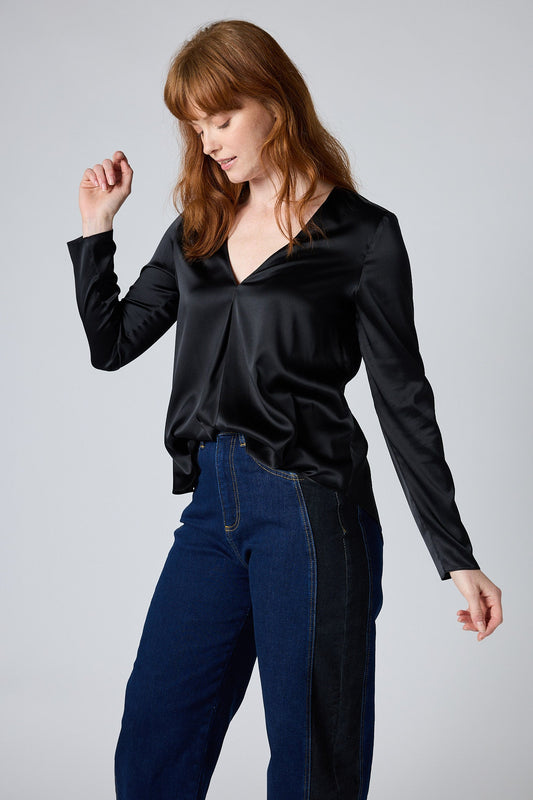 The Easygoing Long Silk Top