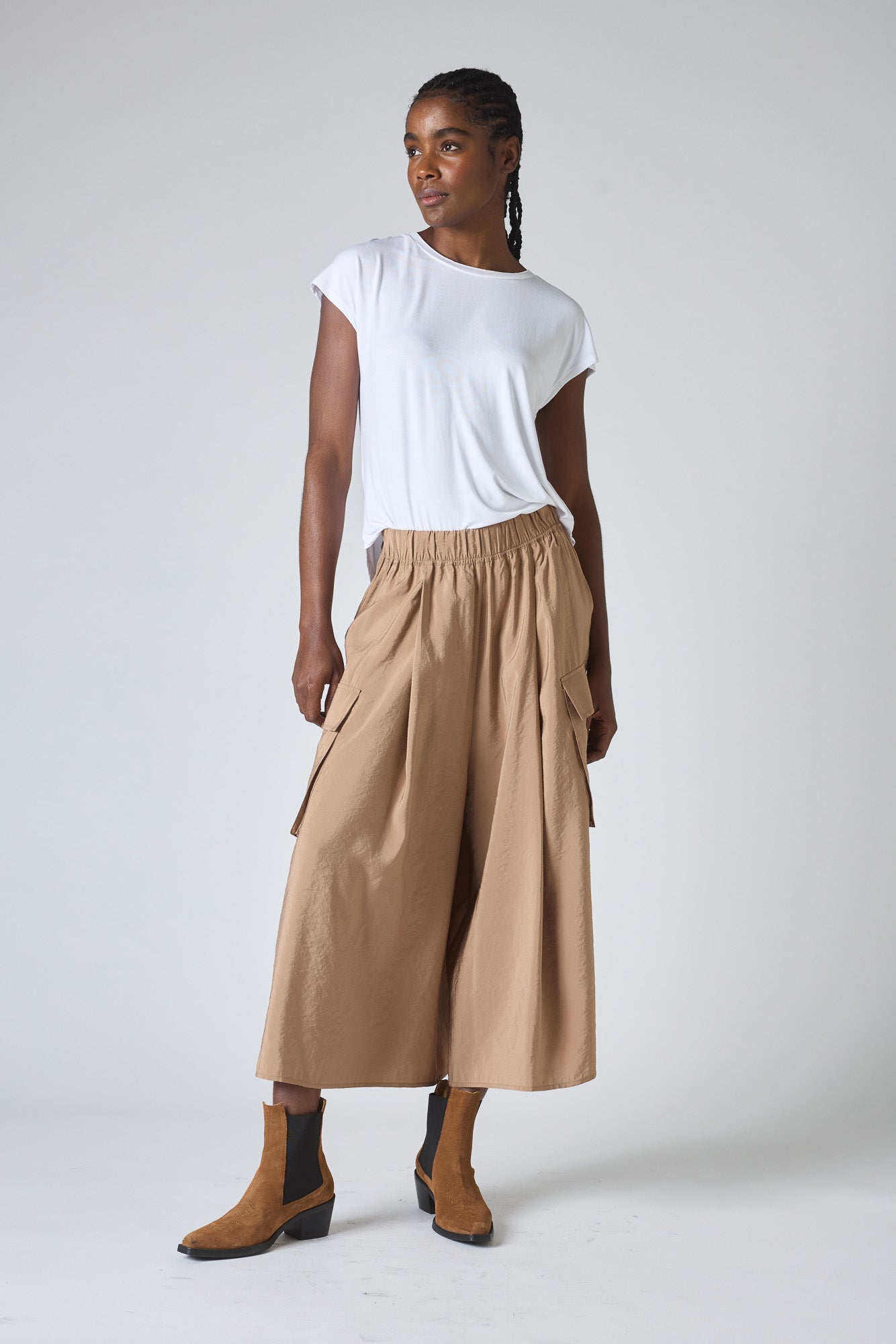 The Light Poplin Cargo Skirt Pants