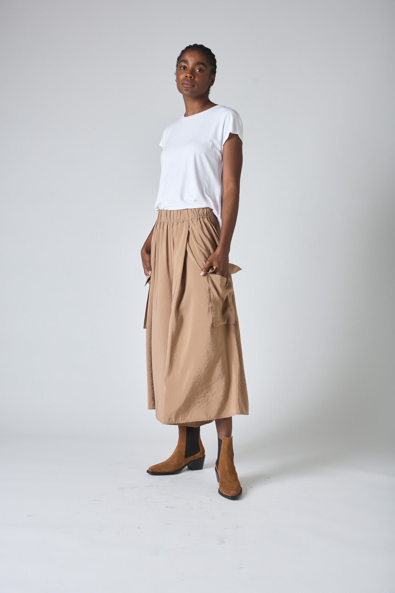 The Light Poplin Cargo Skirt Pants