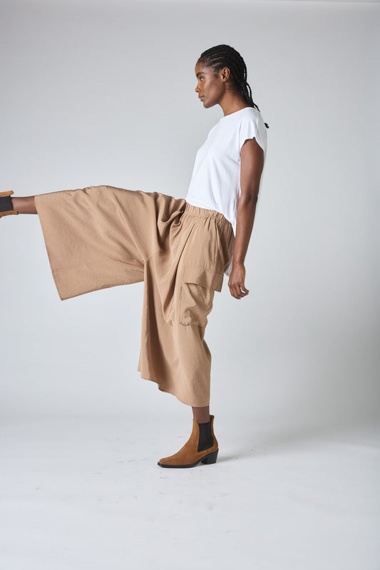 The Light Poplin Cargo Skirt Pants