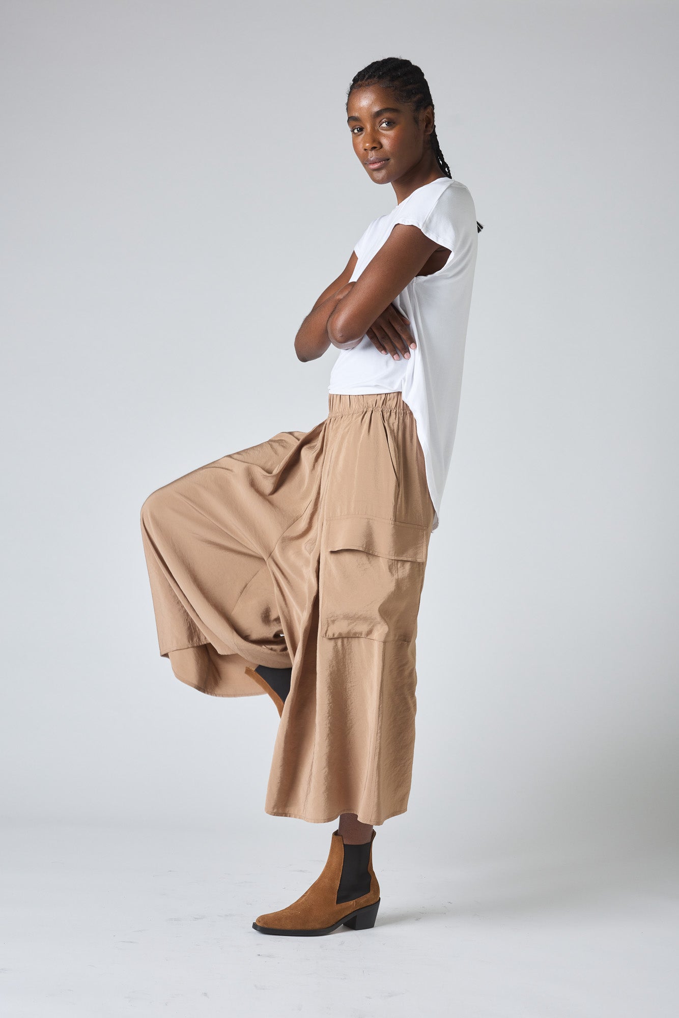 The Light Poplin Cargo Skirt Pants