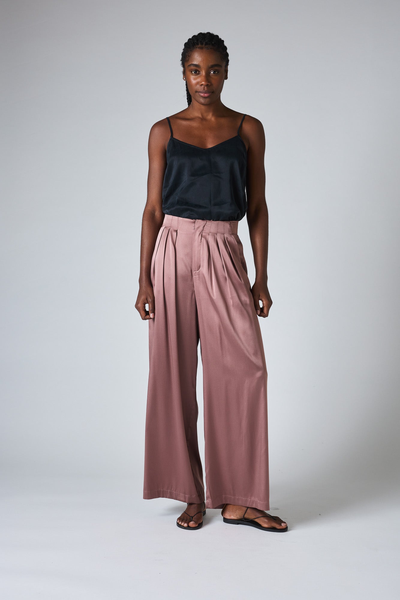Silk Wide-Leg Trouser