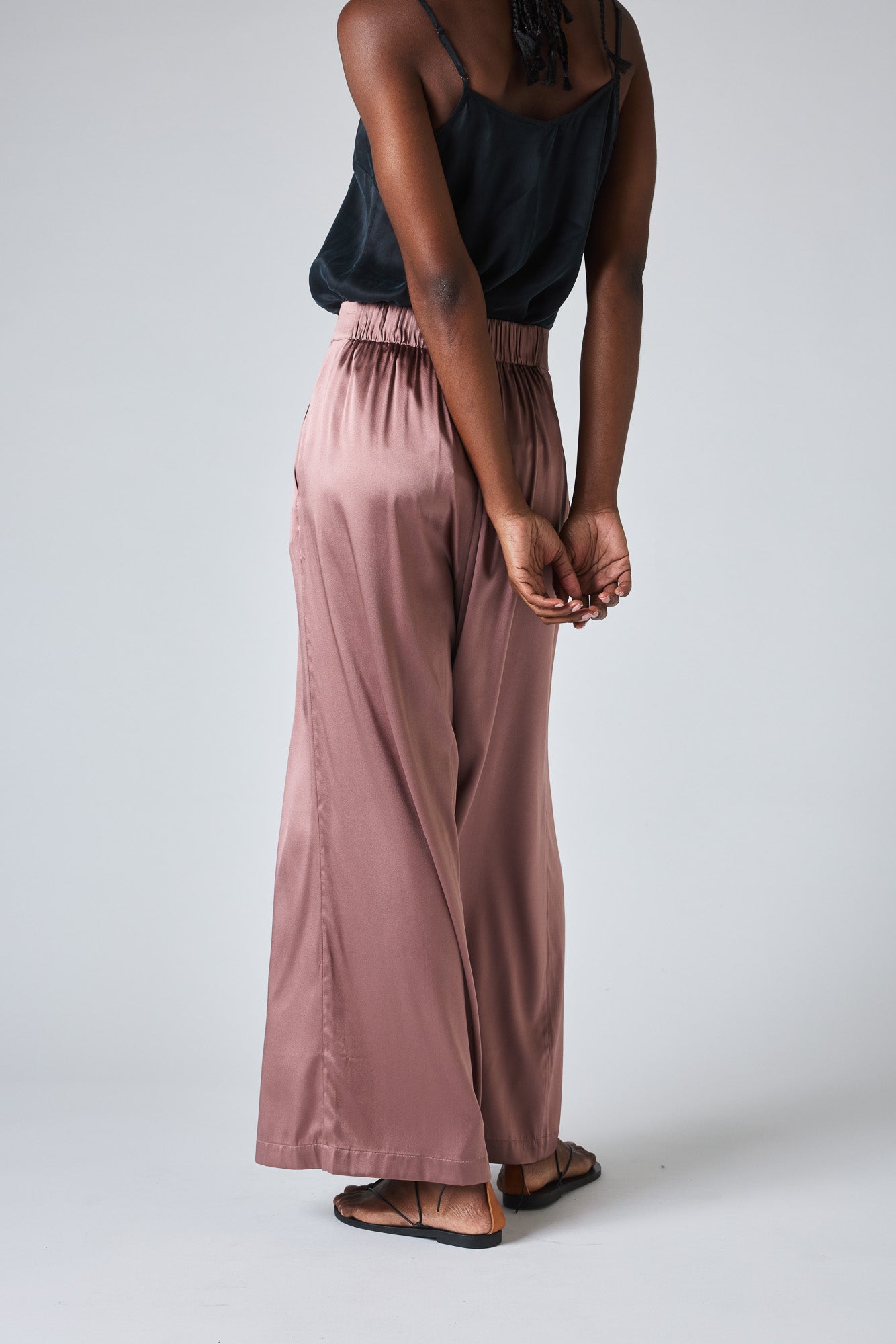 Silk Wide-Leg Trouser