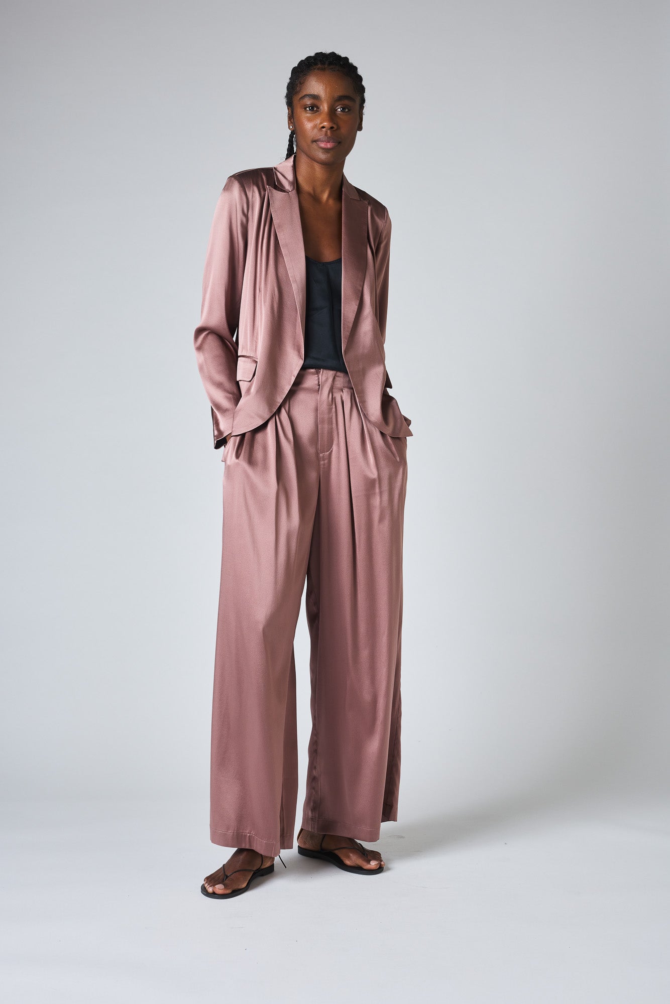Power Trip Silk Wrap Blazer