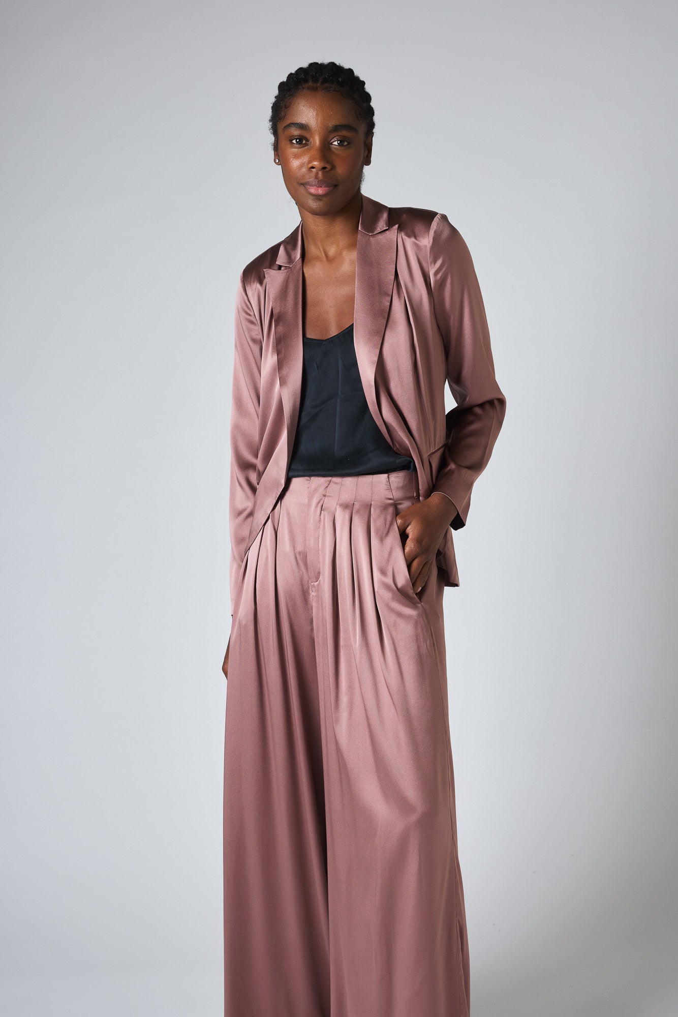 Power Trip Silk Wrap Blazer