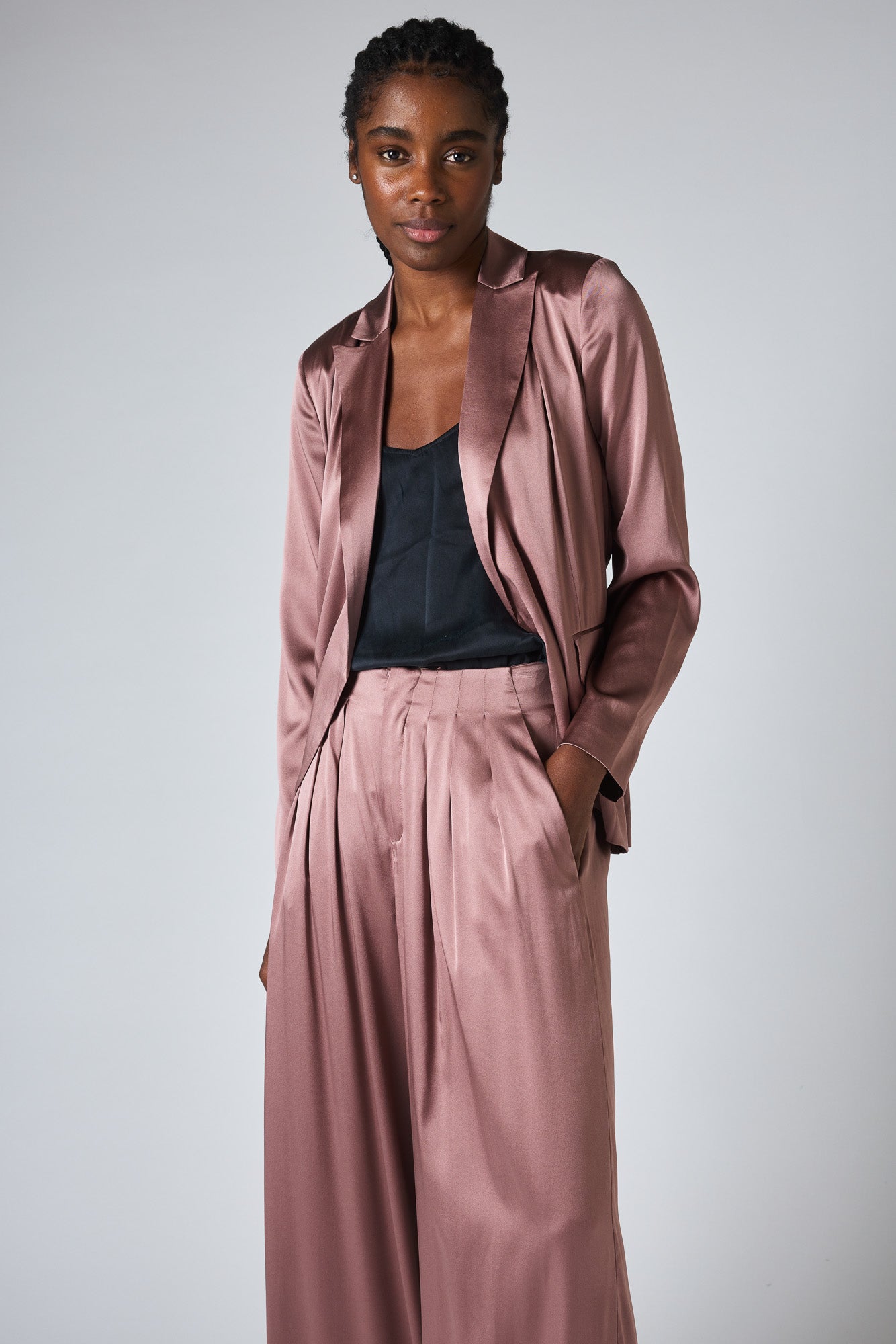 Power Trip Silk Wrap Blazer