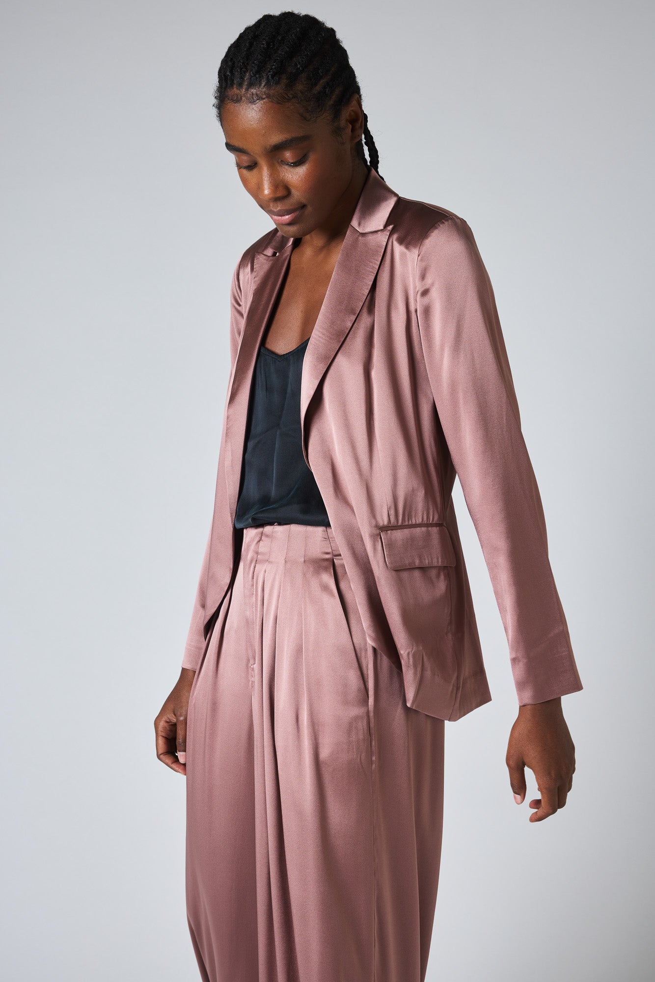Power Trip Silk Wrap Blazer