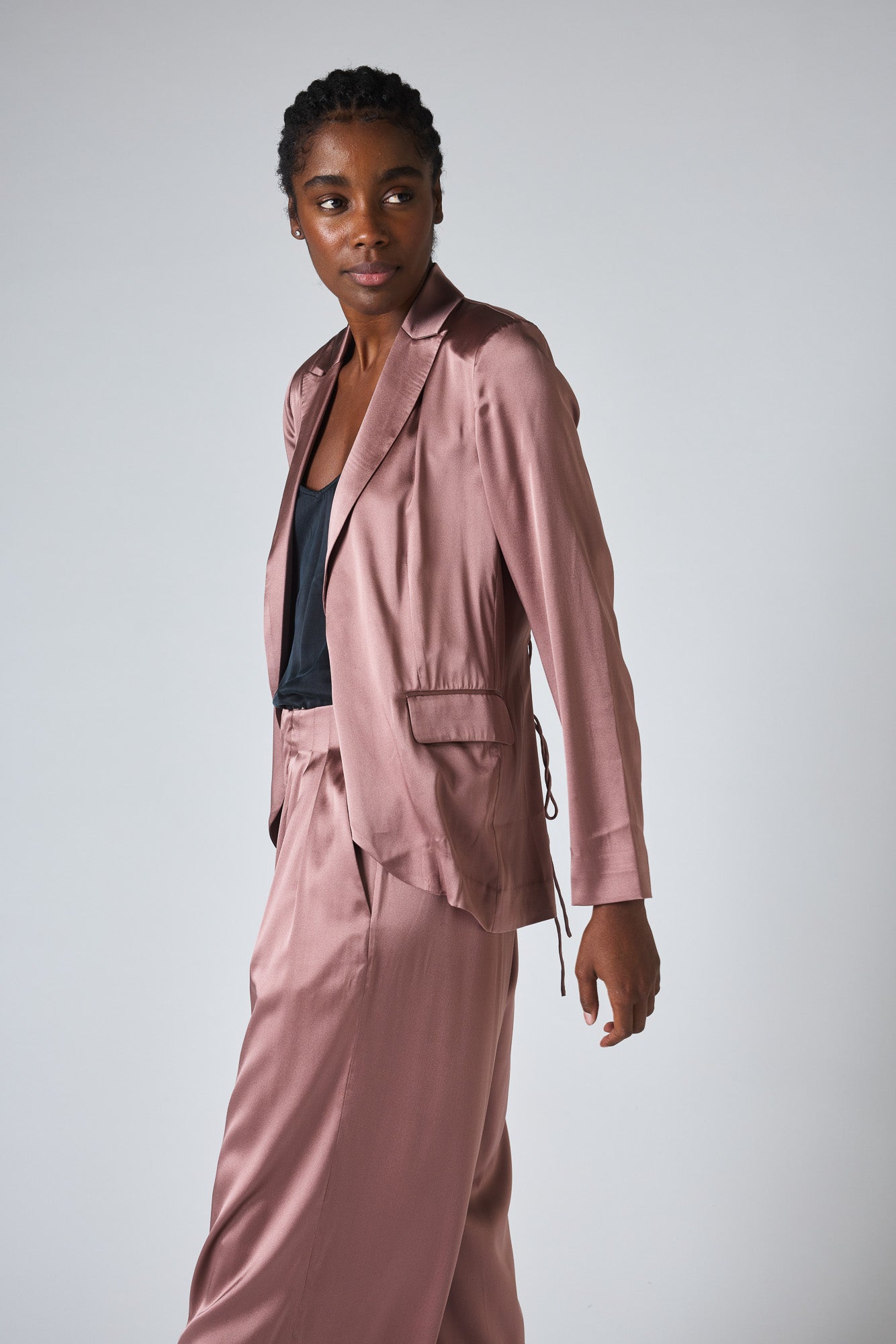 Power Trip Silk Wrap Blazer