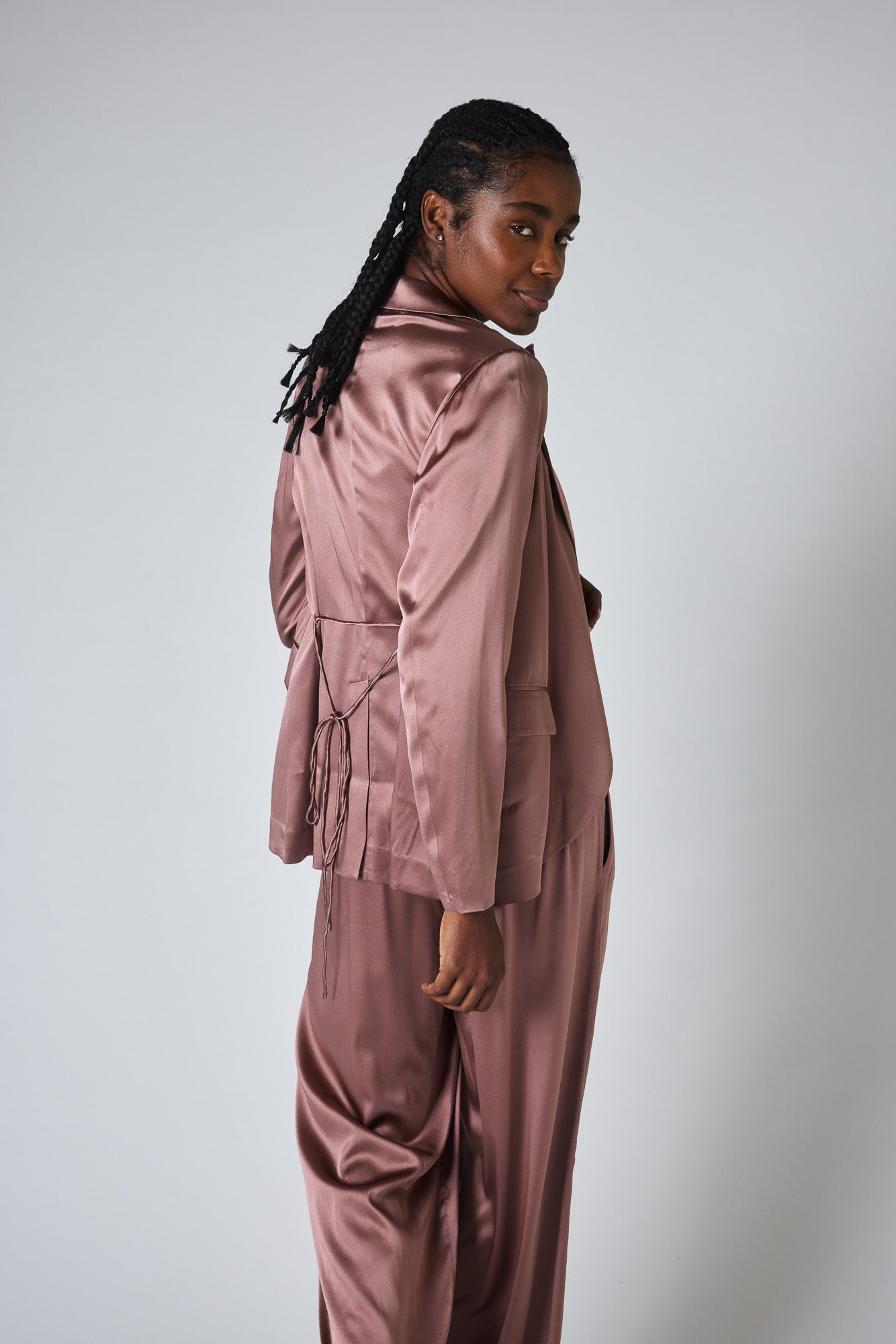 Power Trip Silk Wrap Blazer
