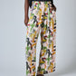 Printed Wide-Leg Trouser