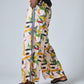 Printed Wide-Leg Trouser