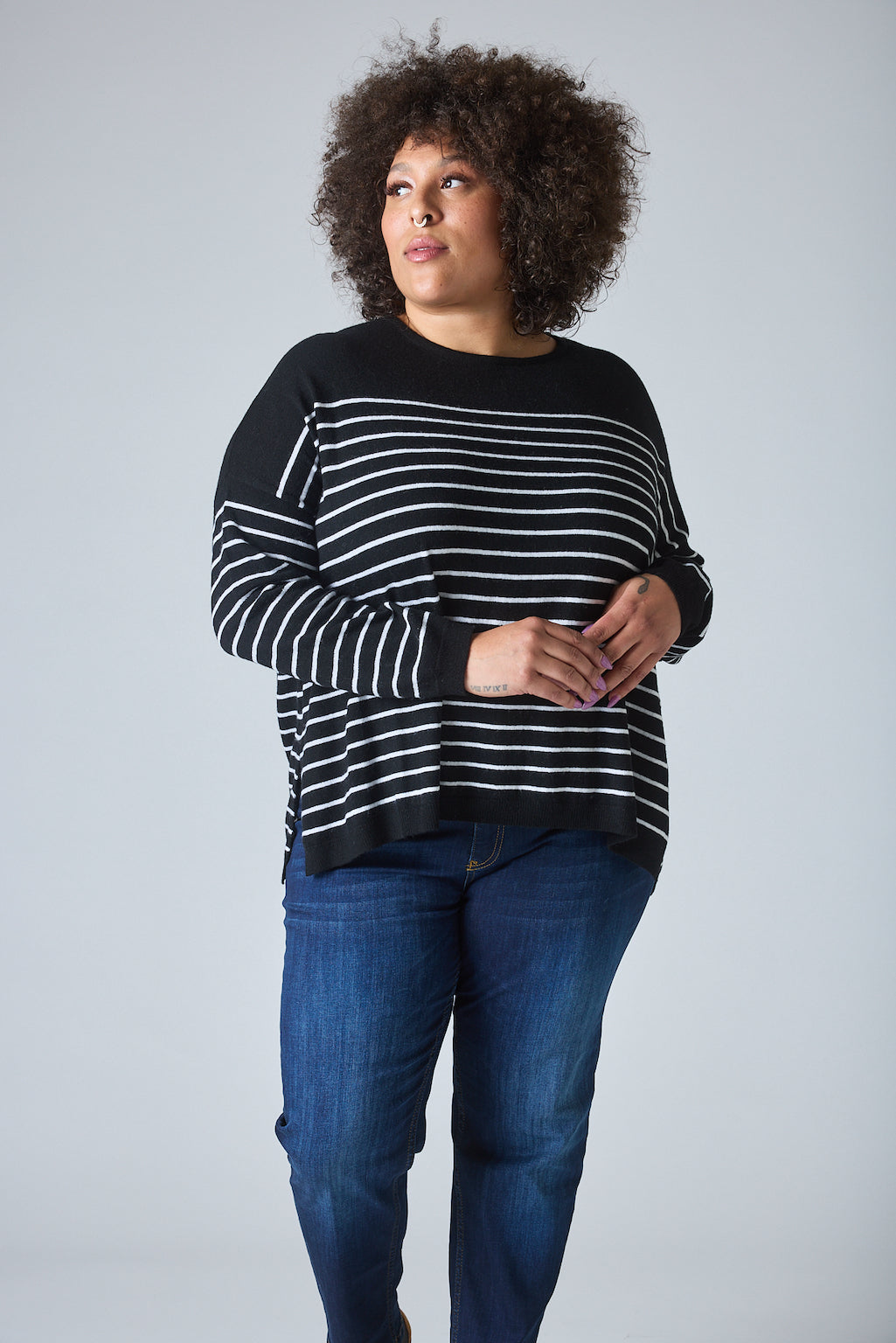 New Beginnings Striped Sweater