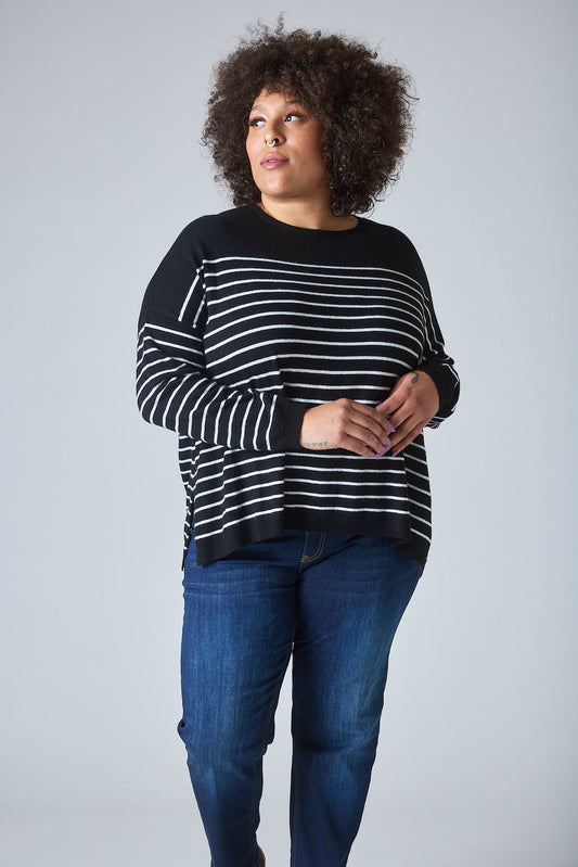 New Beginnings Striped Sweater