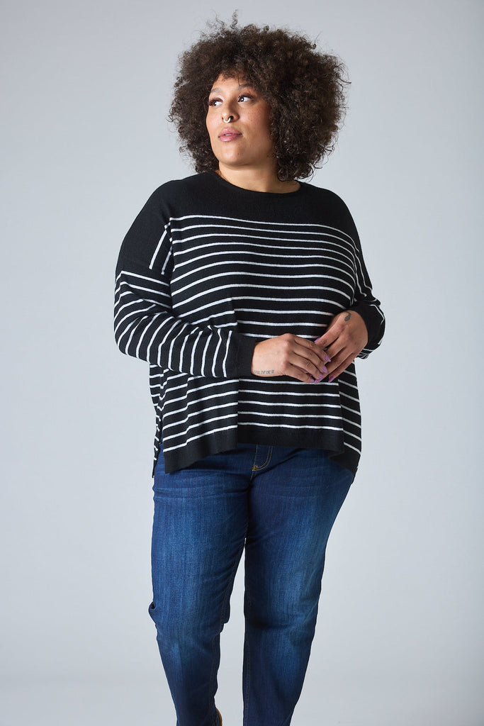 New Beginnings Striped Sweater