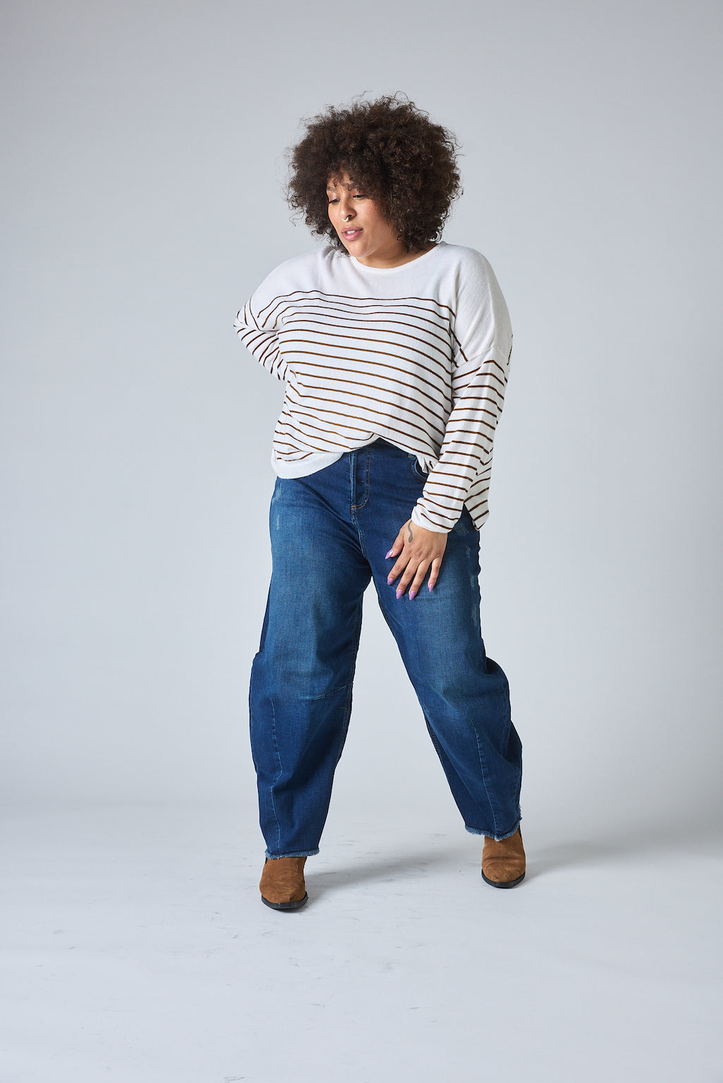 New Beginnings Striped Sweater