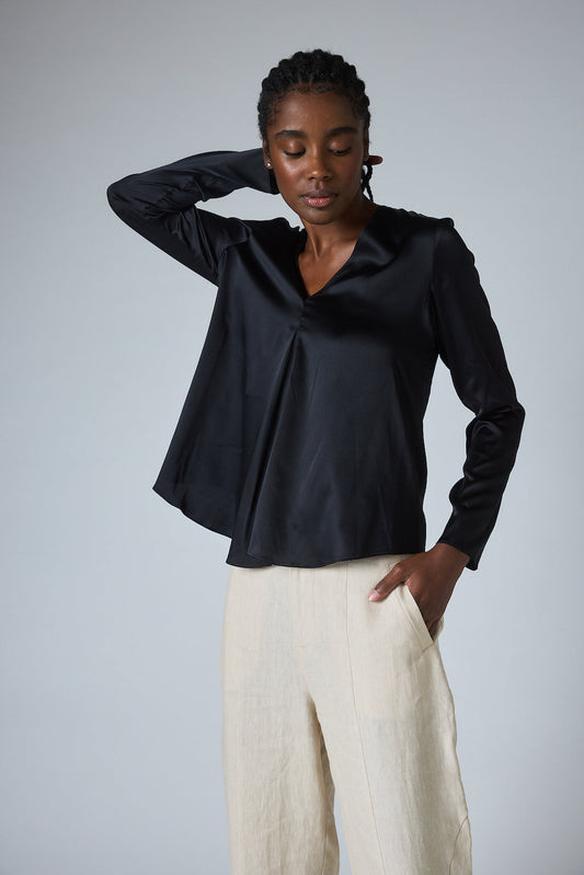 The Easygoing Long Silk Top