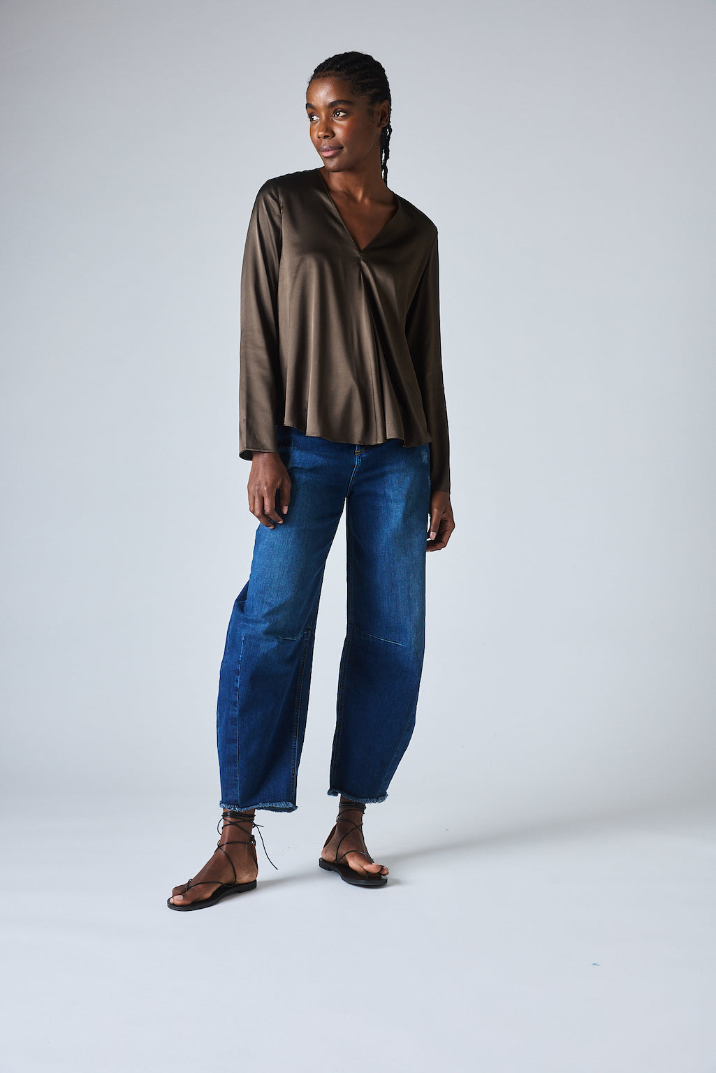 The Easygoing Long Silk Top