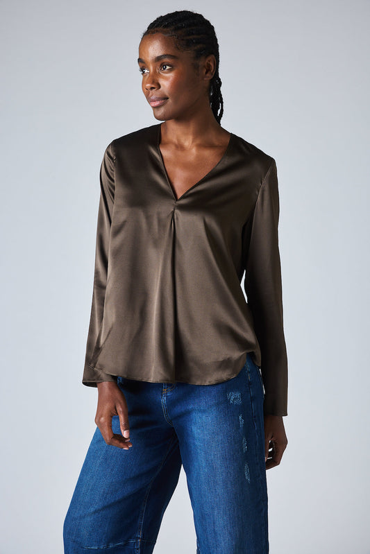 The Easygoing Long Silk Top