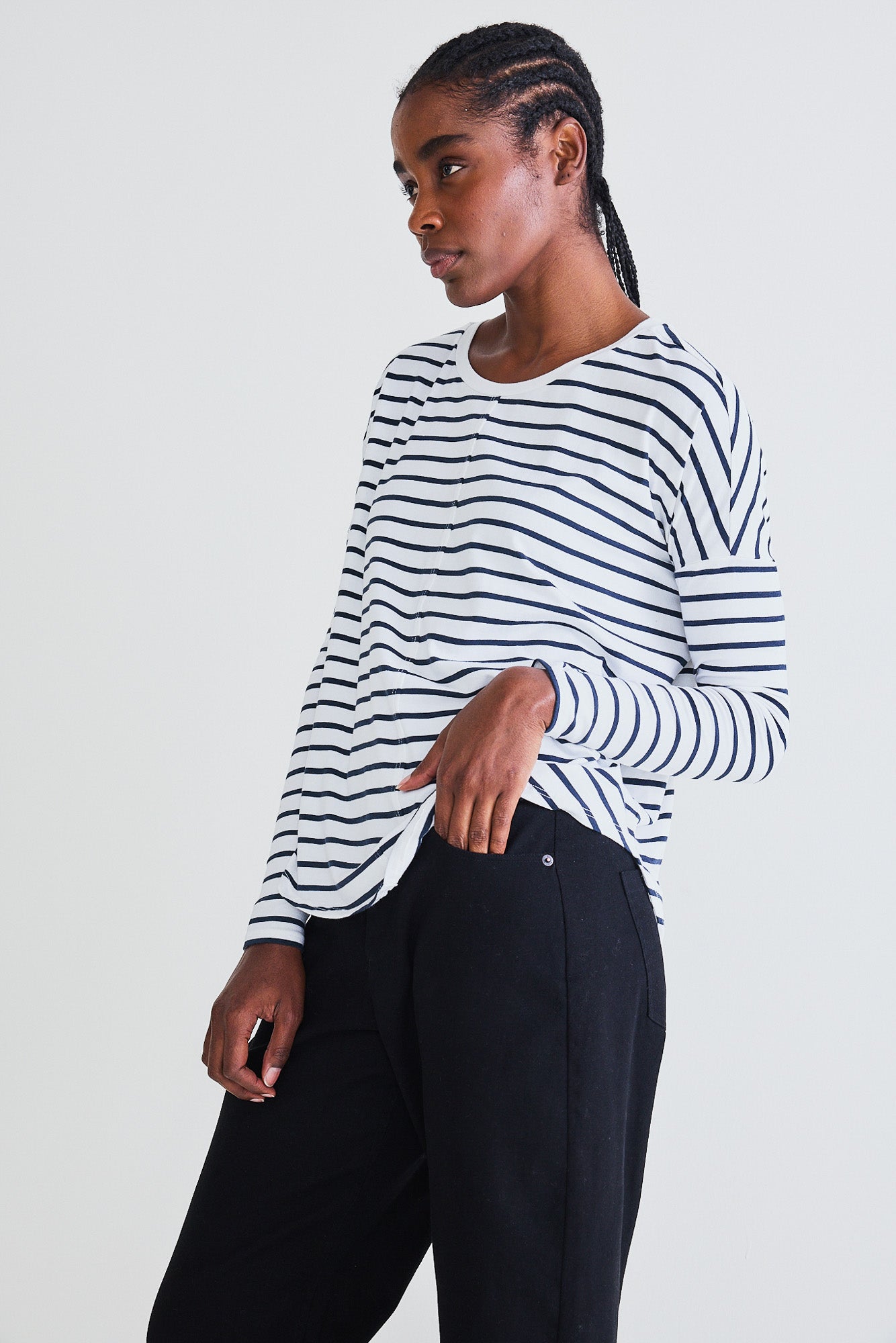 Between the Lines Long Sleeve Lounge Top