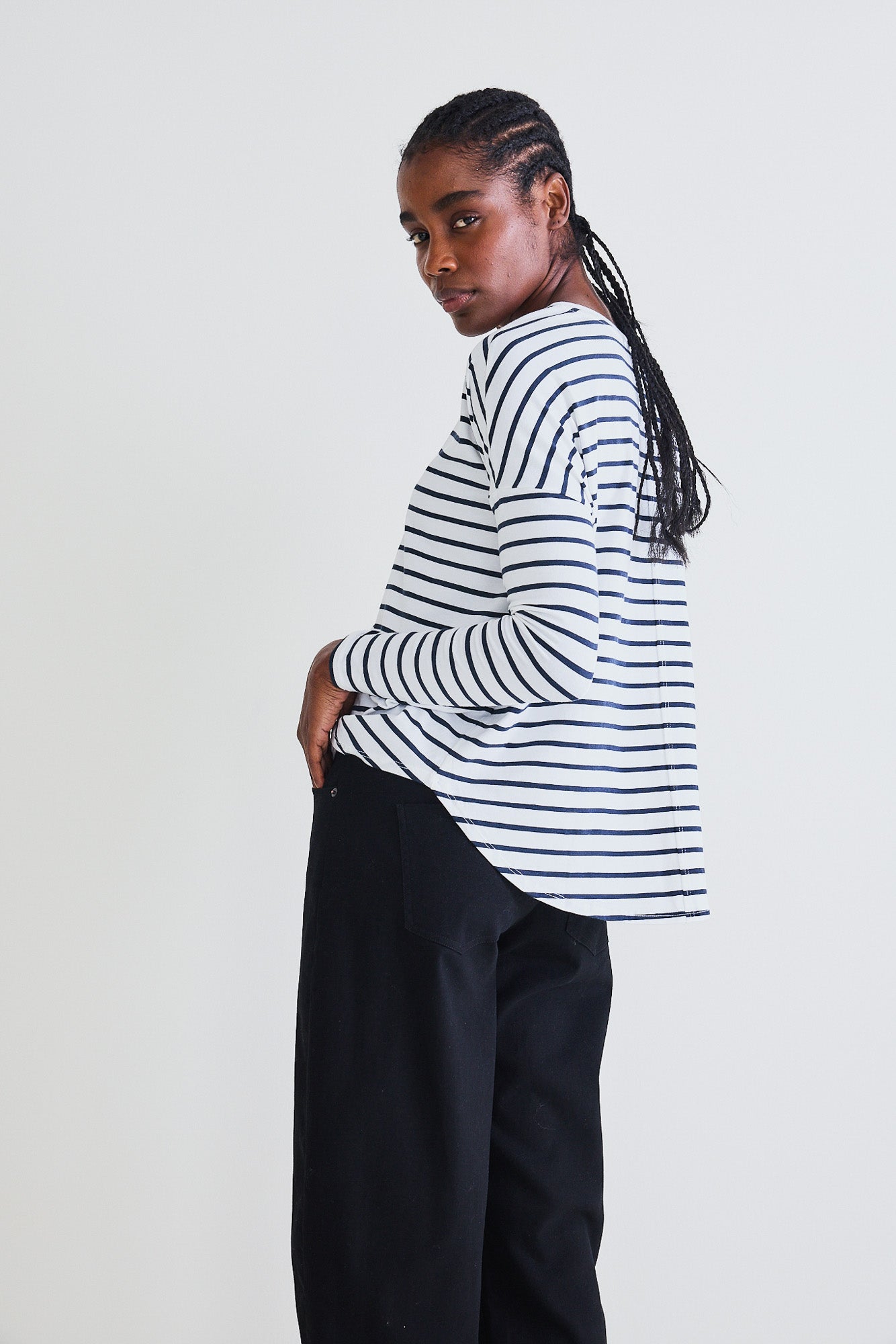 Between the Lines Long Sleeve Lounge Top