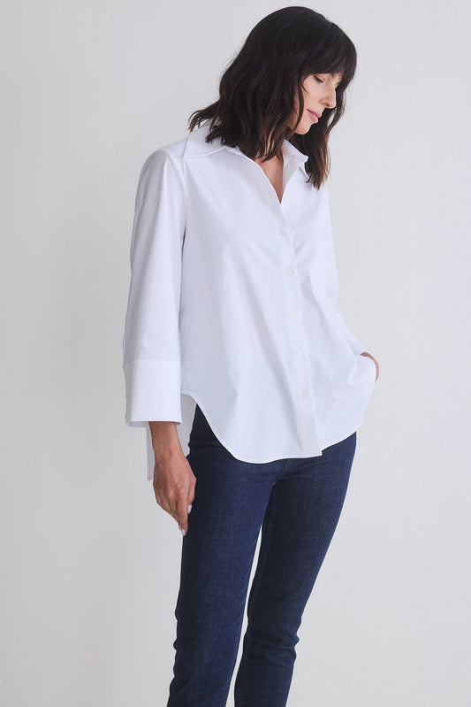 Big Picture Wide Sleeve Poplin Blouse