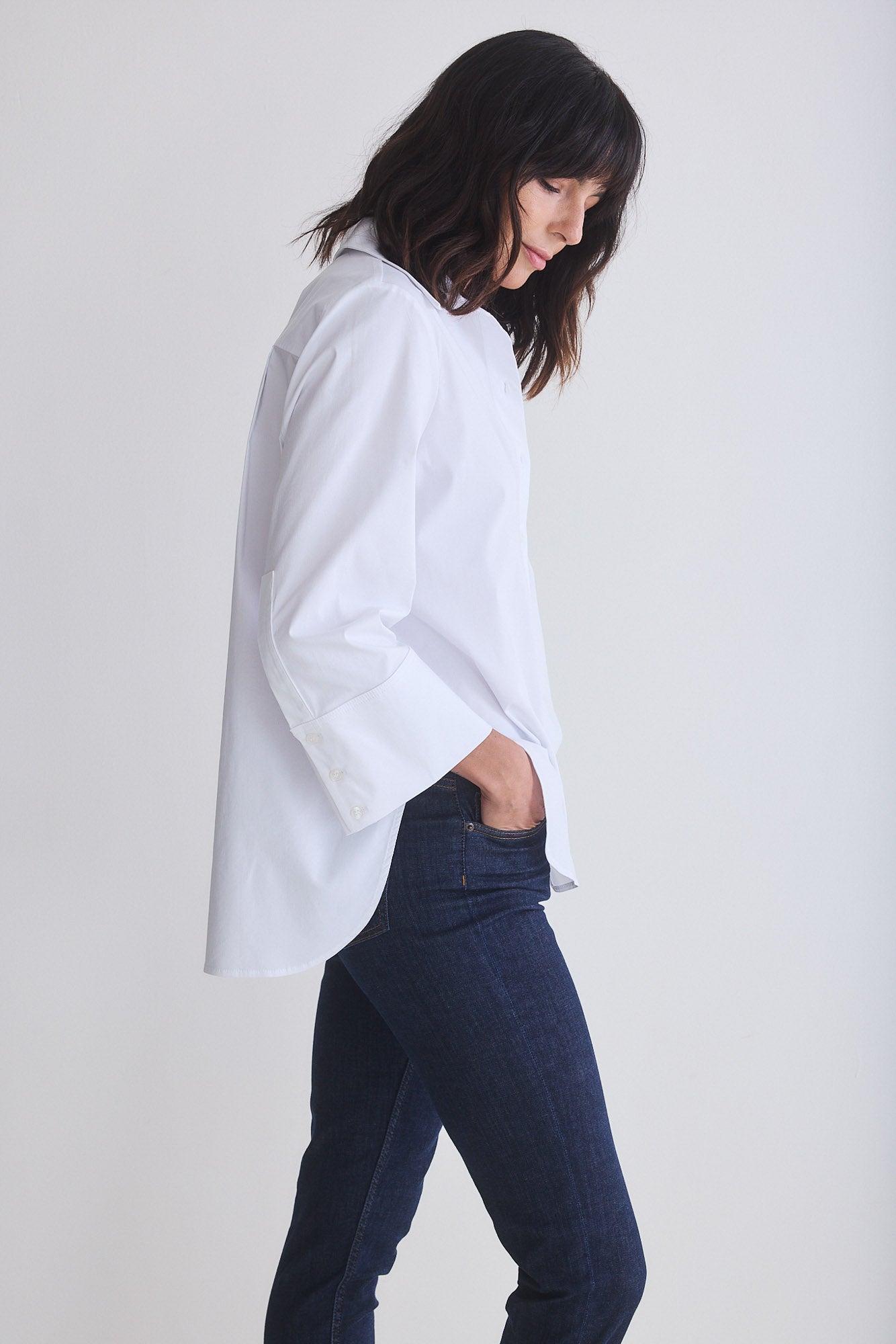 Big Picture Wide Sleeve Poplin Blouse