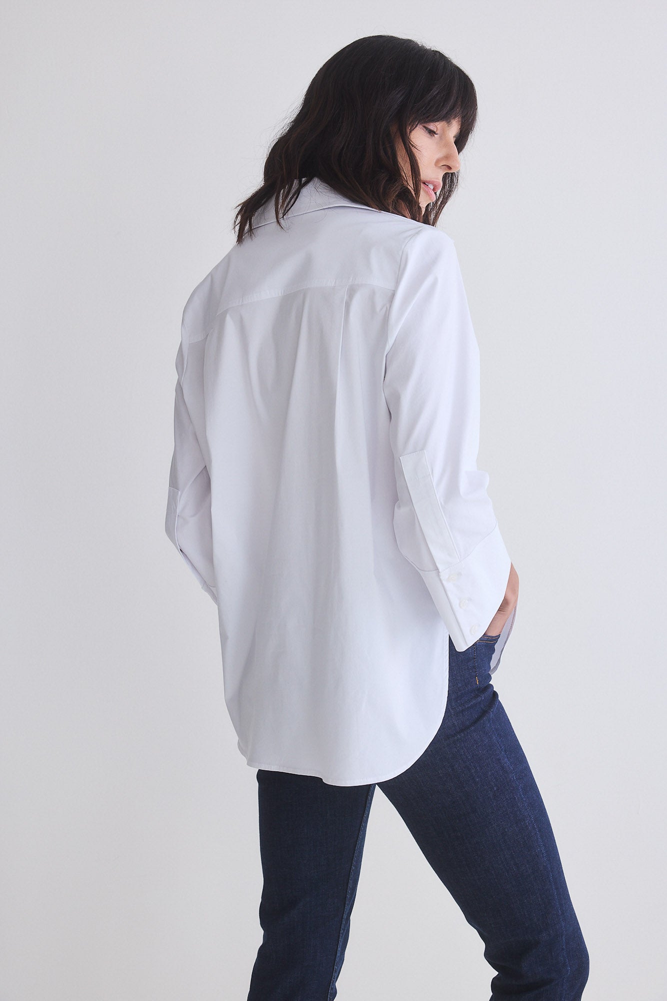 Big Picture Wide Sleeve Poplin Blouse