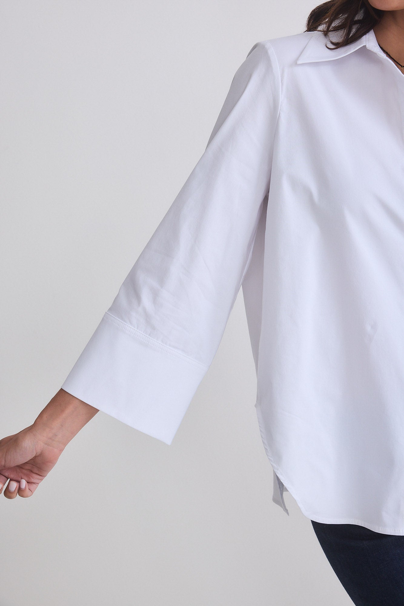 Big Picture Wide Sleeve Poplin Blouse