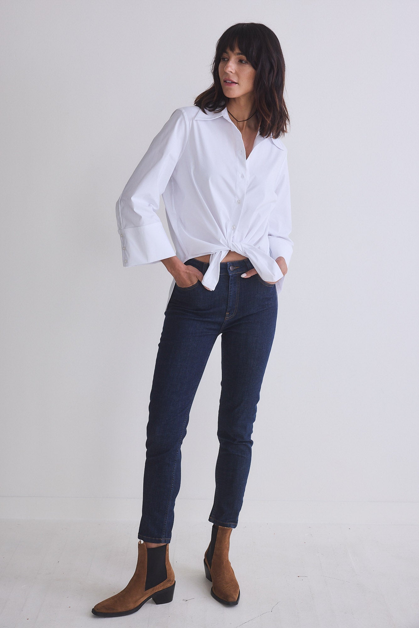 Big Picture Wide Sleeve Poplin Blouse