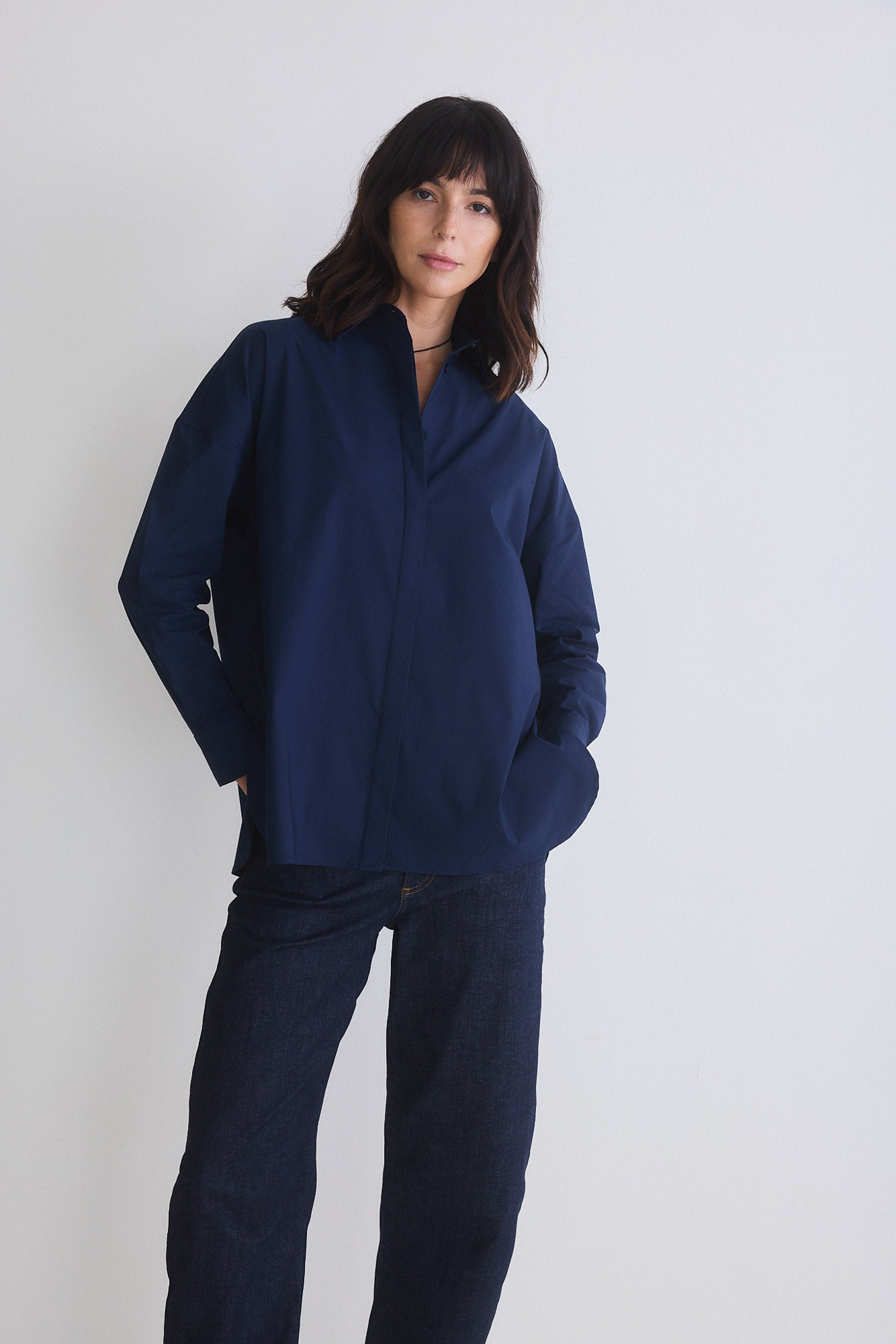 Refine Oversized Tunic With Buttons